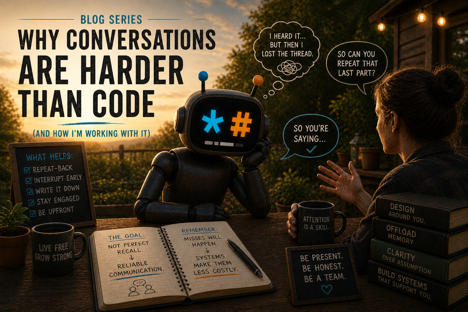 Why Conversations Are Harder Than Code (For Me)